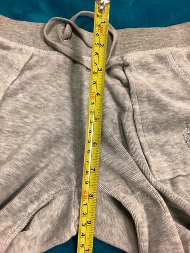 Juicy Couture Heather Grey Zip Up Hoodie Low Rise Straight Leg Pants 26 x 31 XS - Picture 10 of 15