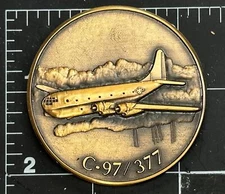 Great  BOEING C-97 / 377 Stratocruiser Medallion with Screws on Reverse