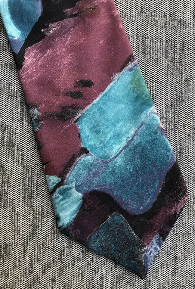 Corbata corta Benjamin Harris New York multicolor longitud 55" Foto 4 de 4