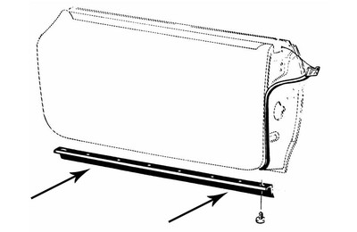 Mustang Door Bottom Weatherstrip Flat Pair 1969 - 1970 - Daniel Carpenter