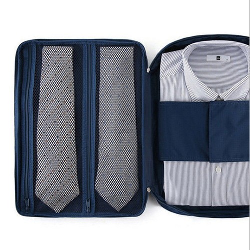 Shirt Travel Anti Wrinkle Tee Case Blue Suit Bag Woven Bags - Picture 3 of 11