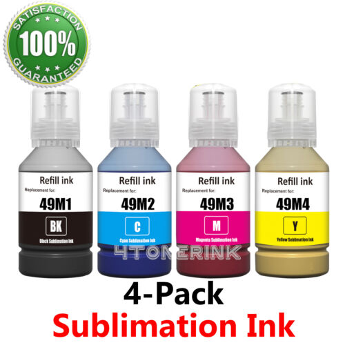 4 Pack Sublimation Ink For Epson T49M Ink Bottle Ink SureColor F170 F570 Pro - Picture 1 of 2