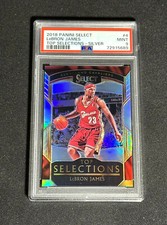 2018-19 Panini Select Top Selections Silver LeBron James Serial  09/99 PSA 9