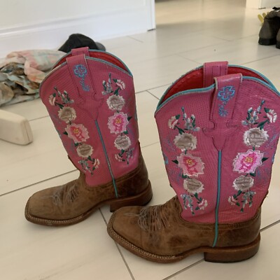Macie Bean Boots Little Girls SZ 12 Square toe “Beauty”