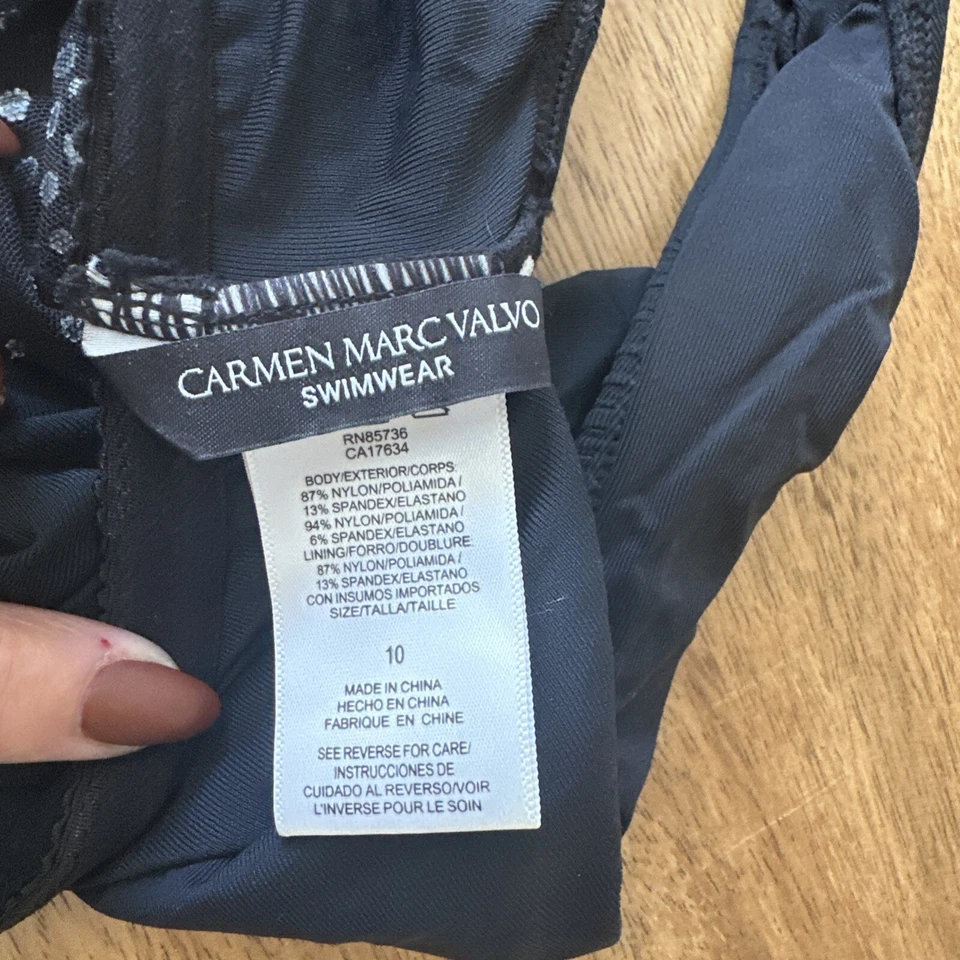 Carmen Marc Valvo One Piece Off The Shoulder Swimsuit  - Image 3 of 4