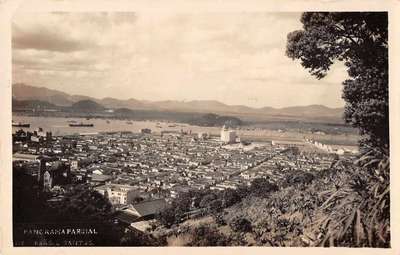 Santos Sao Paulo Brazil partial panoramic view of area real photo pc Z18712