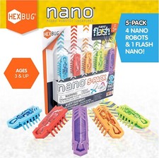 HEXBUG Nano 5 Pack, 4 Nano Bugs with Bonus Fl...