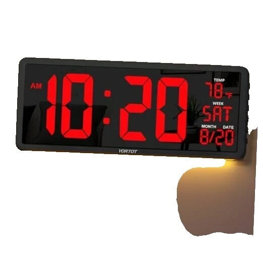 Plastic Wall Clocks with Night Light