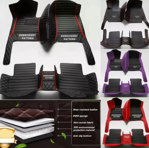 For Audi S1 S3 S4 S5 S6 S7 S8 Car Floor Mats Custom Auto Carpets Pads Waterproof - Foto 3 di 34