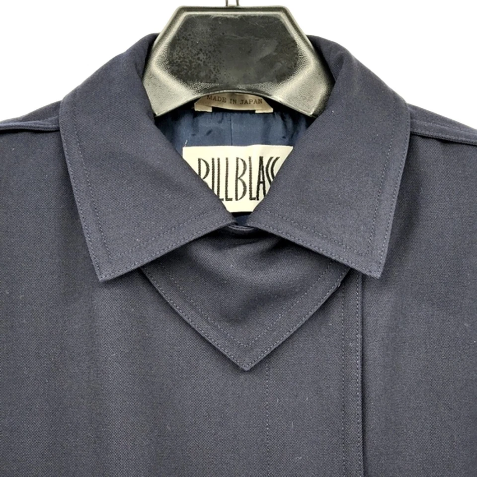 Gabardina vintage Bill Blass para mujer talla azul marino lana gaberdine longitud completa Foto 2 de 4