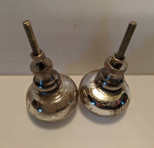 Silber Schubladenknauf Ziehgriff 2 Stück Shabby DIY Möbel - Bild 3 von 4