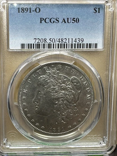 1891 O PCGS AU50 Morgan Silver Dollar $1 US Mint Rare Date 1891-O AU-50