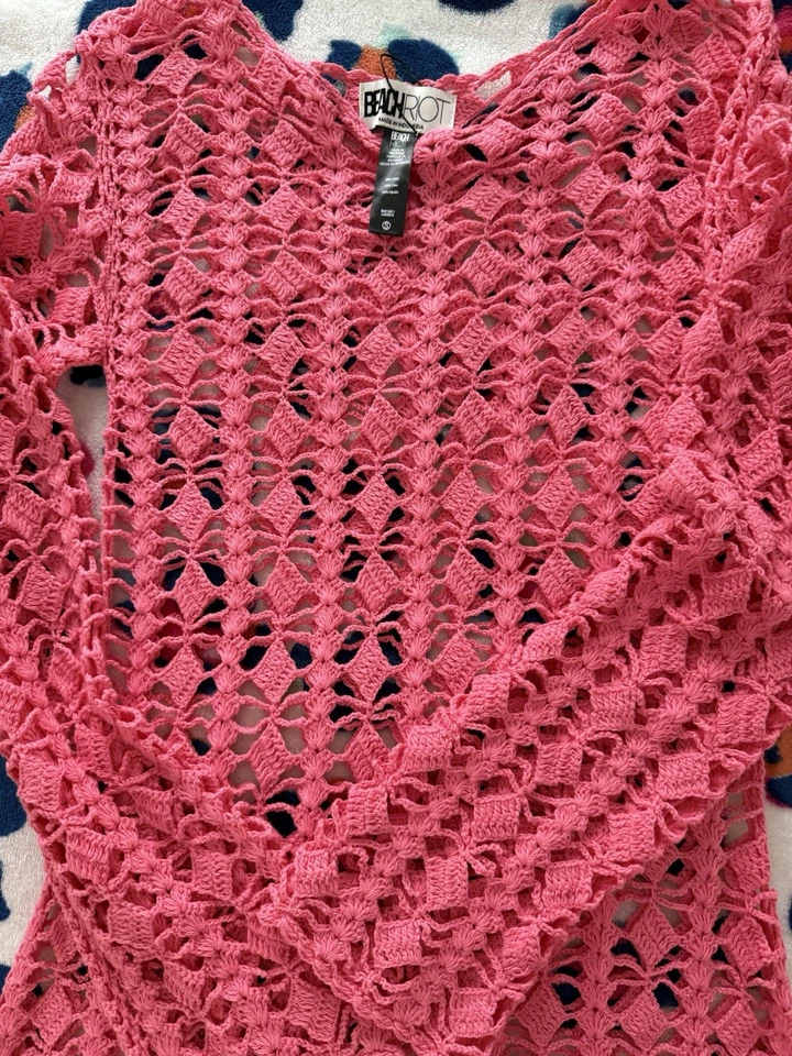 Vestido maxi Beach Riot Ariana Cover-Up rosa novo sem etiquetas, tamanho P - Imagem 3 de 4