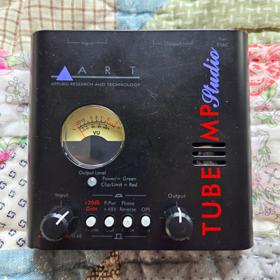 ART Tube MP Studio 1-Channel Mic Preamp w/ VU Meter, Phantom, Phase, 9VAC