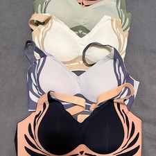 Seamless Wireless Sports Bra Set Comfort Push Up Multicolor Size XL New