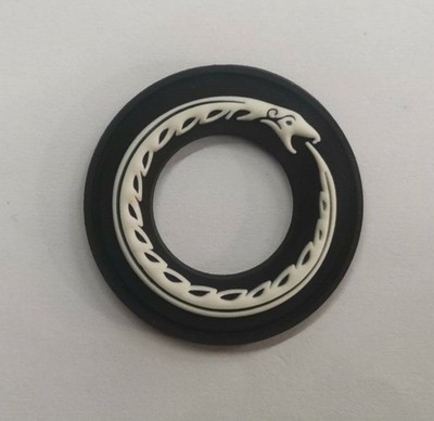 Ouroboros Snake Eating Tail Ancient Alchemy Symbol 3D Rubber Glow Patch