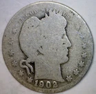 1902 Barber Quarter SILVER Coin w/ BOLD DATE  PRICED BELOW SILVER MELT  NR
