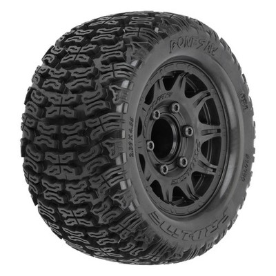 Pro-Line Racing Bonesaw 2.8'' All-Terrain Truck Tires Mounted on Raid Black 6x30