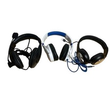                   Lot of 3 Headphones Wired Gaming Headset Work Home 2F-DV-D9SC 