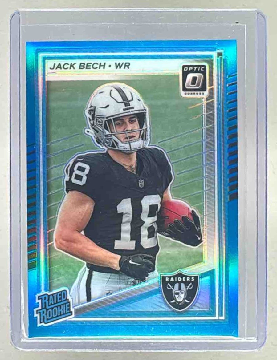 Jack Bech 2025 Panini Donruss Optic #211 Aqua Prizm Rated Rookie /349