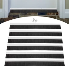 6 PC Durable Door Brush Sweeps Seal Garage Roll Up Door Brush Net Width Home