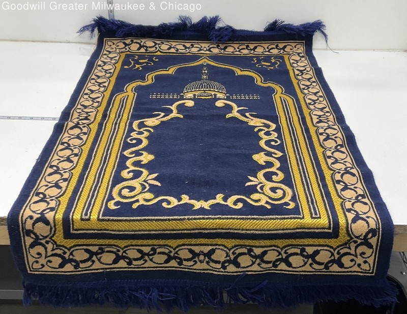 Blue Patterned Prayer Rug (44x26)