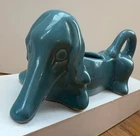 Red Wing  pottery dachshund #1342, c 1948