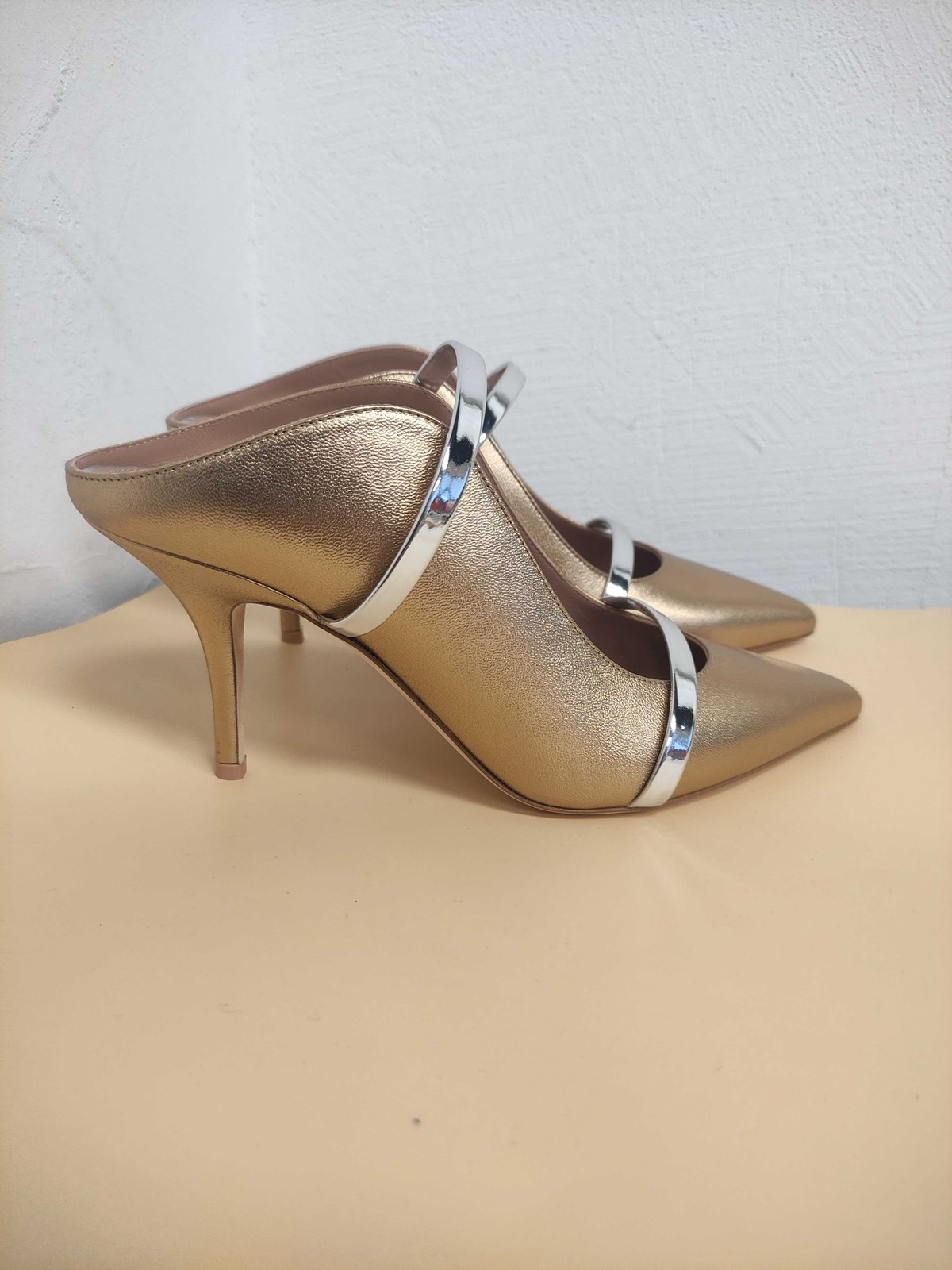 MALONE SOULIERS Women Maureen Heels Gold Size EU 38 RRP £695 image 8