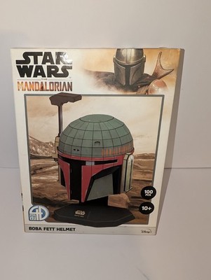 Star Wars Boba Fett Helmet 3D Model Puzzle Kit 100 Pcs 4D Cityscape