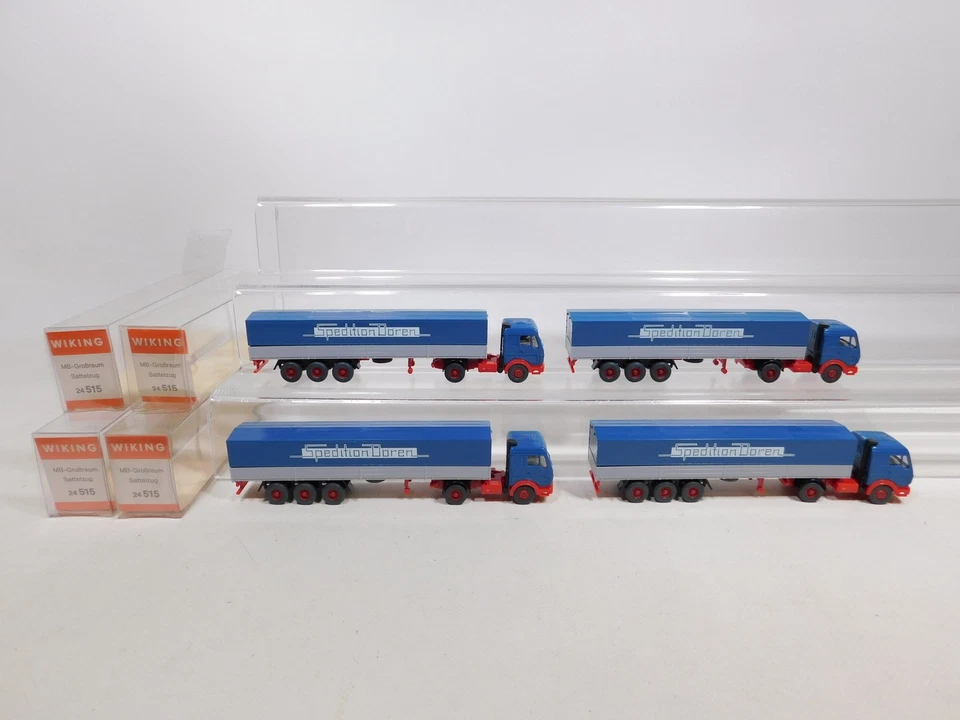 4X H0 1:87 24 515 Sattelzug Mercedes Spedition Dören Mint Box #DD710-0,5 - Photo 2/4