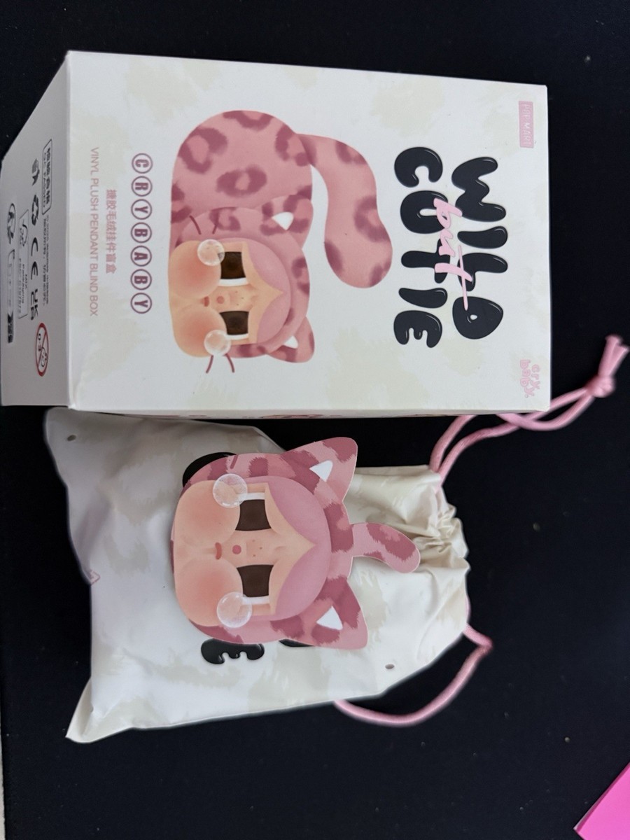 Authentic Pop Mart Crybaby Wild But Cutie Plush Pendant Pink