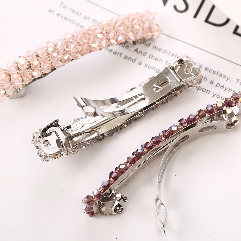 Fashion Women Girl Bling Crystal Rhinestone Hair Clip Barrette Hairpin Clips - Image 3 of 4