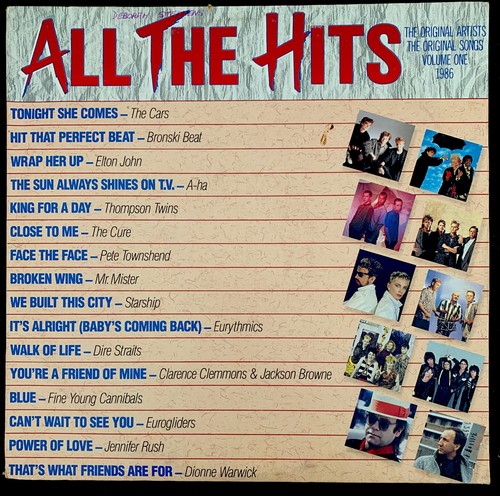 ALL THE HITS VOL 1986 VINYL LP RECORD ORIG ARTISTS Cure Dire Straits A-ha FYC