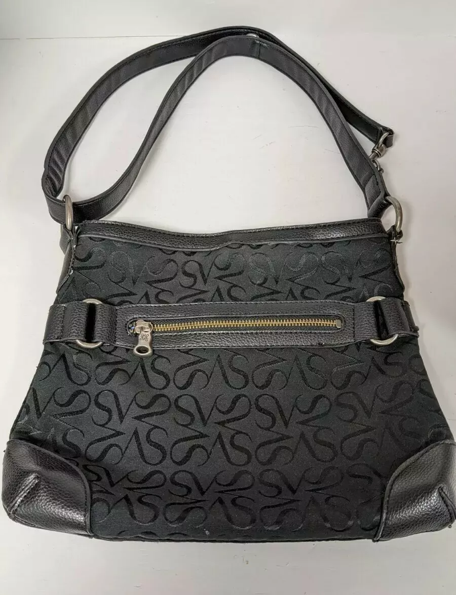 Simply Vera Vera Wang Black leather Shoulder Bag Purse