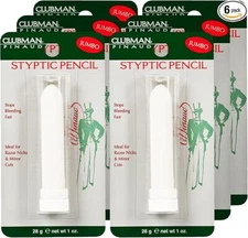 Clubman Pinaud Styptic Pencil JUMBO Stops Bleeding Fast 1oz/28g 6 PACK Free Ship