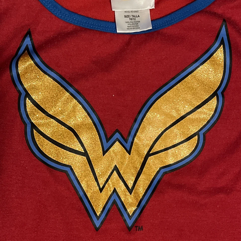 Pijama Super Hero Niñas Mujer Maravilla con Capa Niñas Talla 10/12 Foto 4 de 4