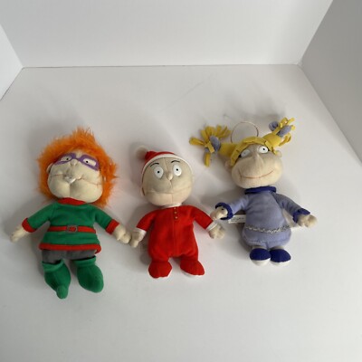 VTG 1997 Rugrats Holiday Beanbag Plush Set TOMMY, CHUCKIE, ANGELICA - see pics