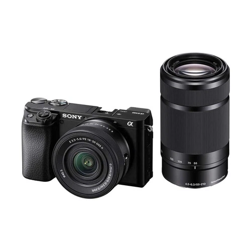 Sony Alpha a6100 Mirrorless Digital Camera with 16-50mm and 55-210mm Lens, Black