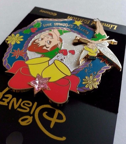 Disney Japan Peter Pan & Tinker Bell Slider LE pin - M&P Christmas 2003 - Picture 6 of 12