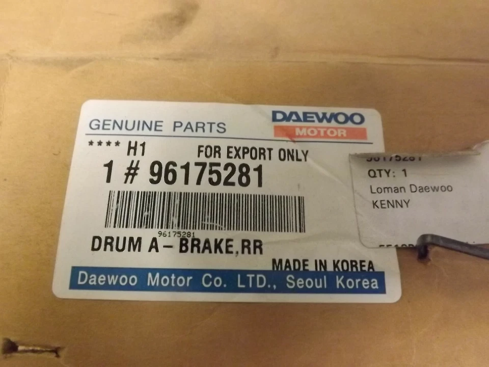 NUEVO TAMBOR DE FRENO TRASERO PONTIAC LEMANS OPTIMA 1999-2002 DAEWOO LANOS 88-93 #161A Foto 3 de 4