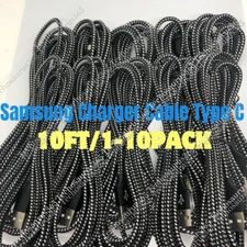 1-10Pack 10ft USB TypeC Fast Charger Cable Lot For Samsung Android Charging Cord