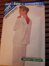 Misses Size 6 8 10 12 14 Top Skirt Butterick See Sew Pattern 5977 Uncut