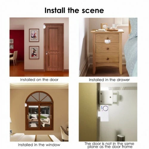 Magnetsensor Fenster Sirenen alarm Durchgangsmelder, Ladenglocke Tür Funkklingel - Bild 4 von 4