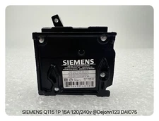 SIEMENS ~  Q115 15A 1P 120/240V Circuit Breakers 1-Lot of (12) Shelf Surplus