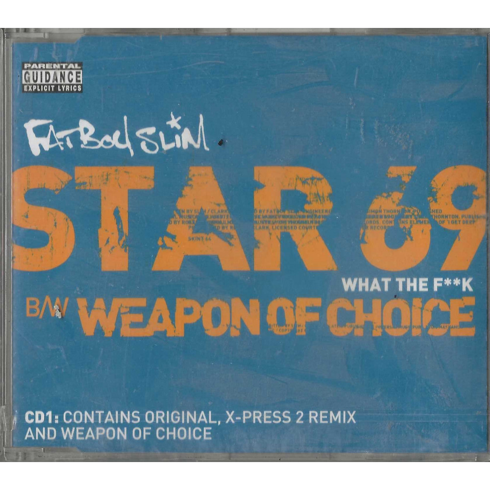 Fatboy Slim CD'S Singolo Star 69, Weapon Of Choice / Skint – SKI 6711192 Sigilla
