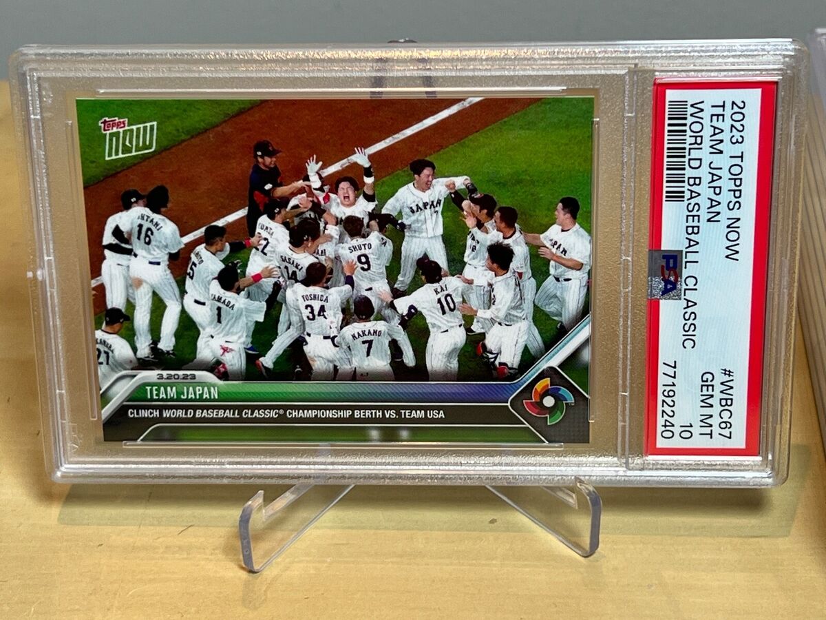 TEAM JAPAN WINS * PSA 10 * TOPPS NOW 2023 WORLD BASEBALL CLASSIC WBC-67  OHTANI