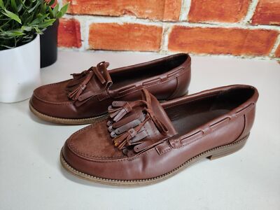 M&S COLLECTION BROWN LOAFERS UK EU 37 SLIP ON FLAT