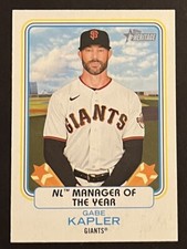 2022 TOPPS HERITAGE GABE KAPLER #AW-7 AWARD WINNER SAN FRANCISCO GIANTS