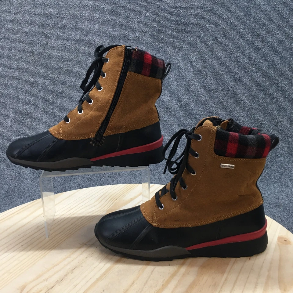 Botas Cougar Mujer 8 M Impermeables Invierno Pato Botines Marrón Negro Cuero Foto 2 de 4