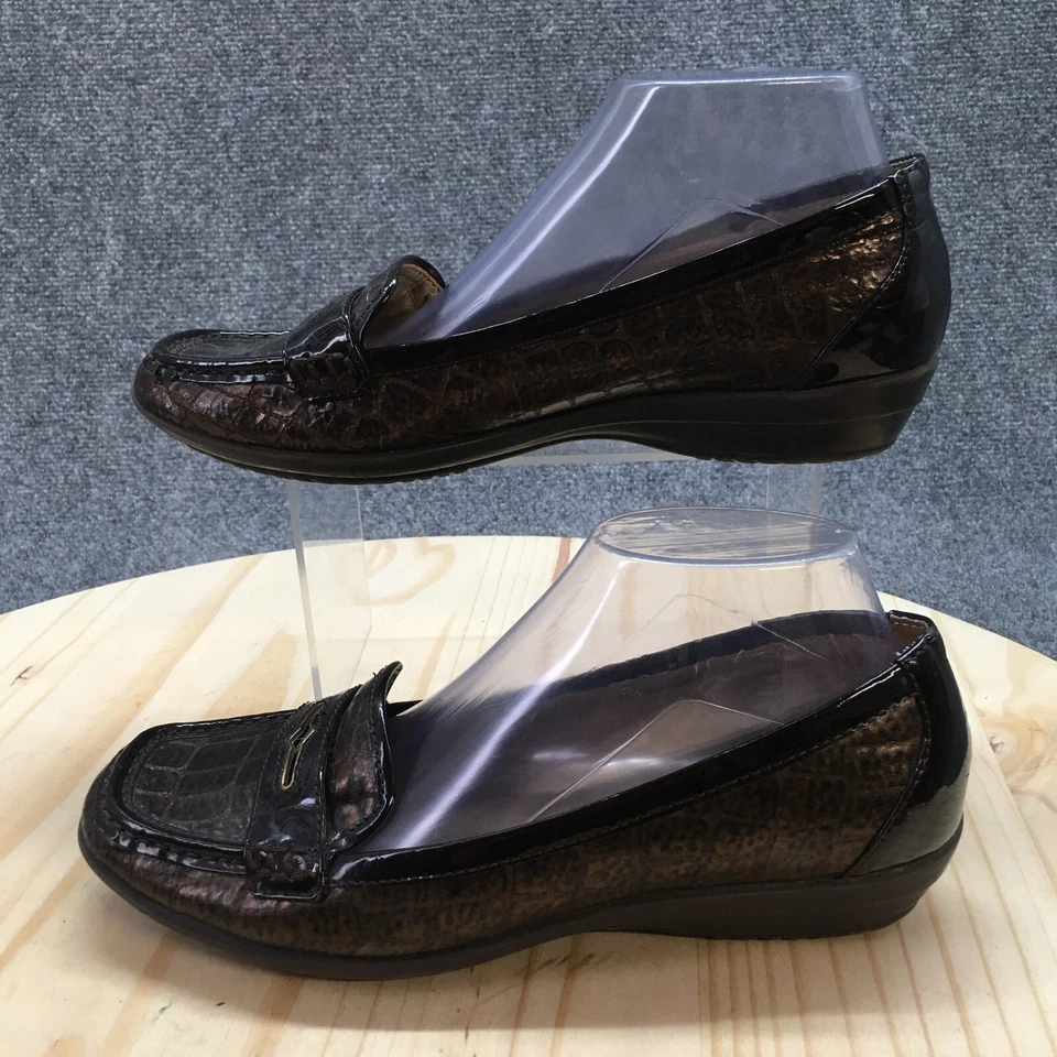 Zapatos Circa Joan & David Mujer 8.5M CJFinton Mocasines Crocs Estampado Cuero Marrón Foto 2 de 4